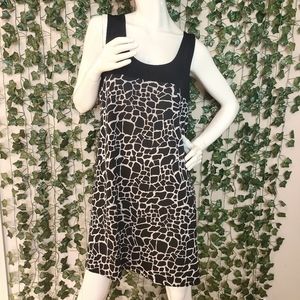 NWD Women's Animal Print Giraffe Summer Casual Midi Dress size L